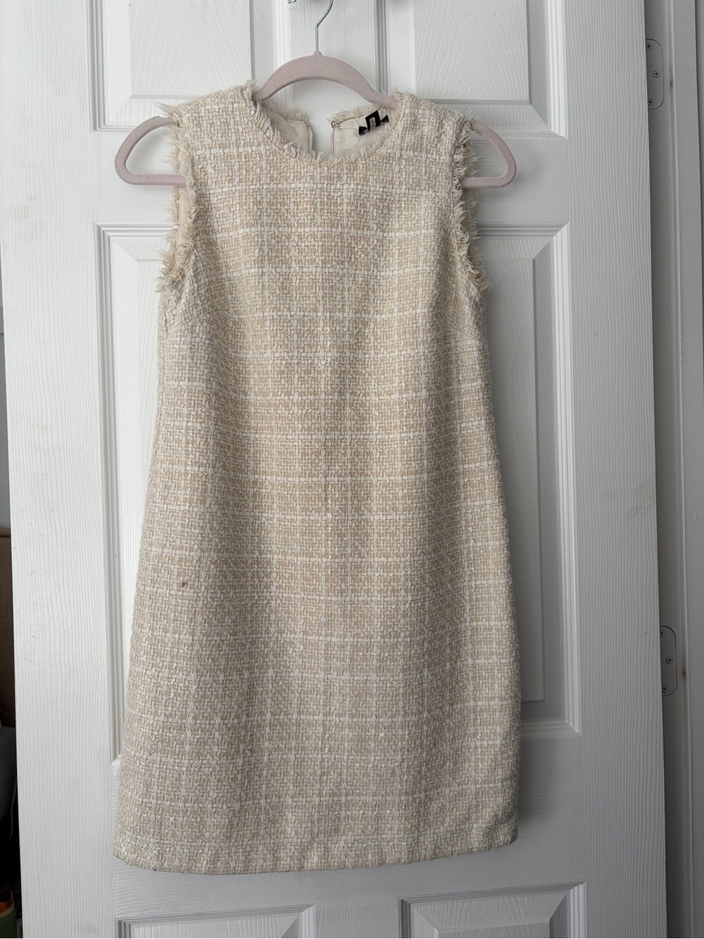 Cream Tweed Dress